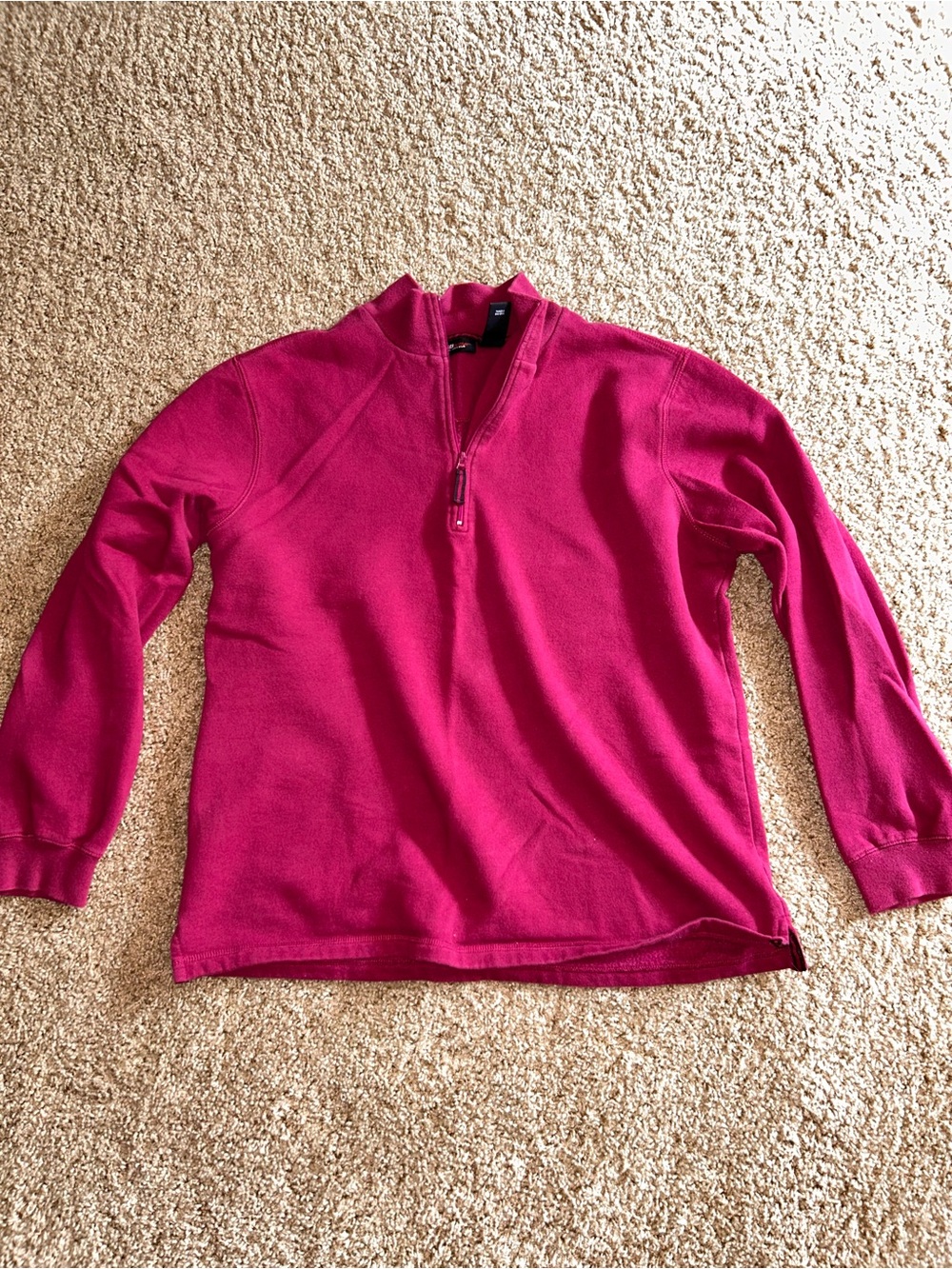 Half-Zip Cowl Sweater in dark red
